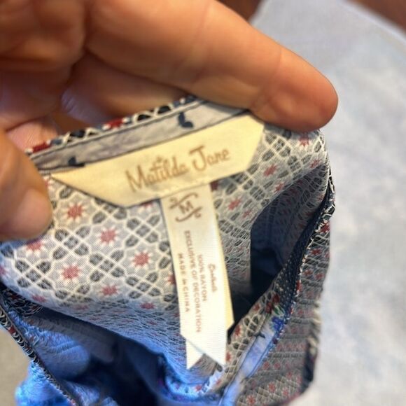 MATILDA JANE A Quick Getaway Top Blue Floral Boho MEDIUM - Picture 6 of 11